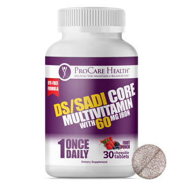 DS/SADI Core Multivitamin with 60mg Iron in 30ct Bottle Front Label