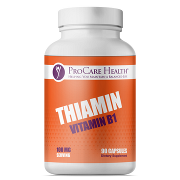 Thiamin B1 supplement bottle (ProCare Health)