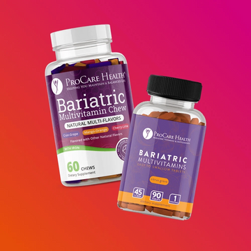 ProCare Bariatric Multivitamins Bottle in 60ct Multiflavored Chews and 90t Easy-to-Swallow Tablets
