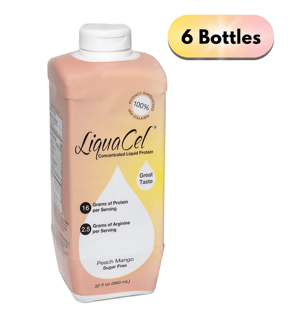 LiquaCel Peach Mango Liquid Protein - 6 Bottles