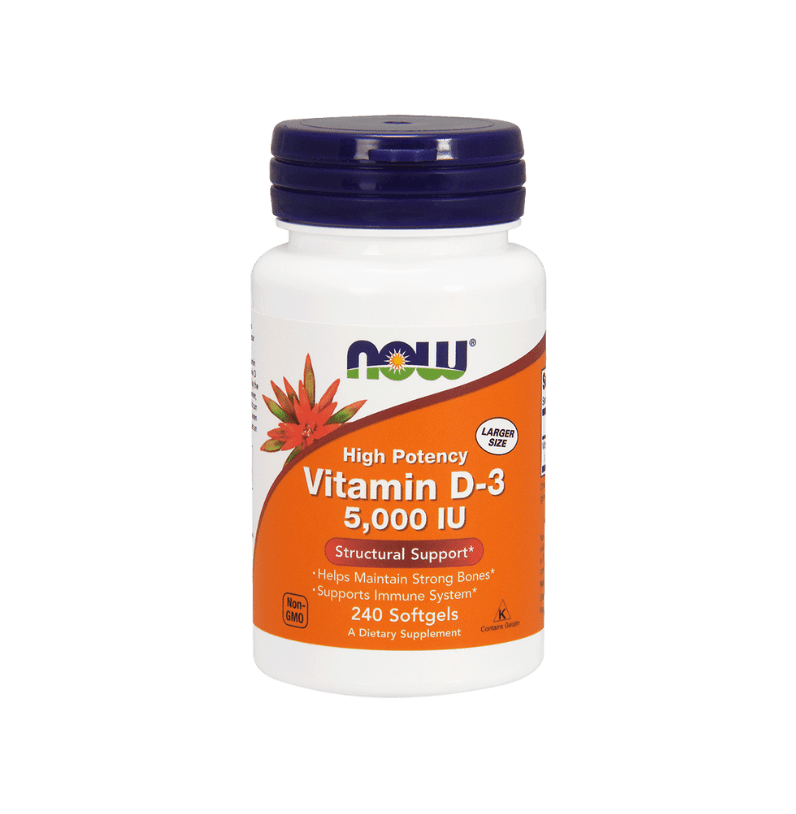 NOW Vitamin D-3 5,000 IU 240 Softgels