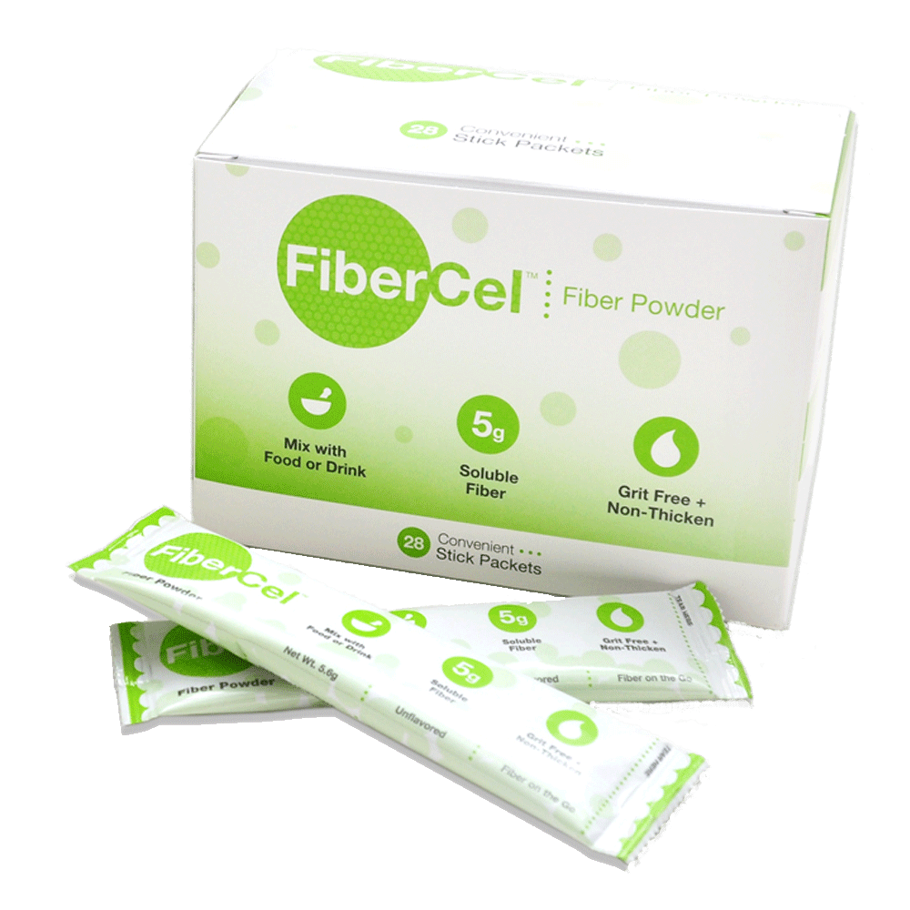 FiberCel fiber powder packets box