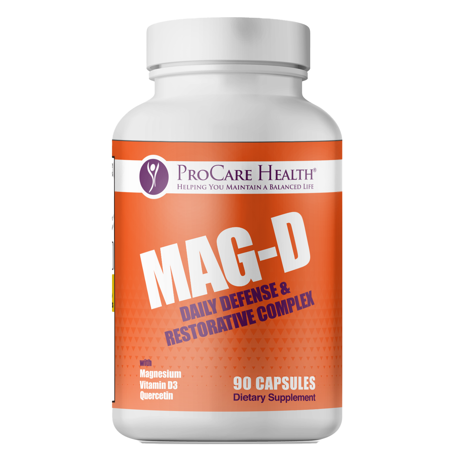 Mag-D Magnesium & Vitamin D3 Supplement - Front View