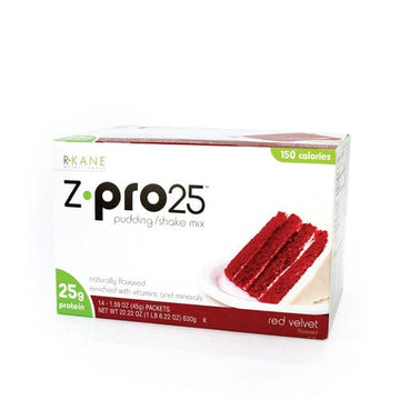Z-pro25 Red Velvet pudding/shake mix box