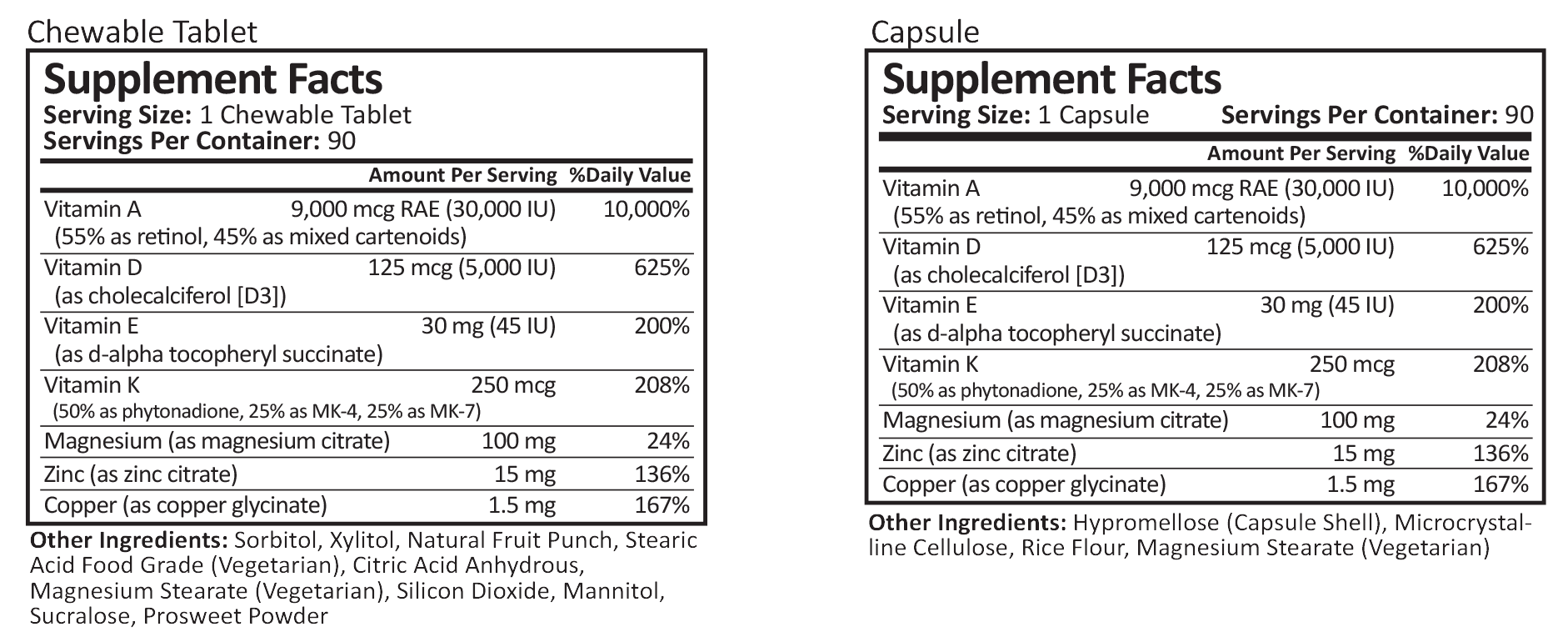 Chewable Tablet & Capsule