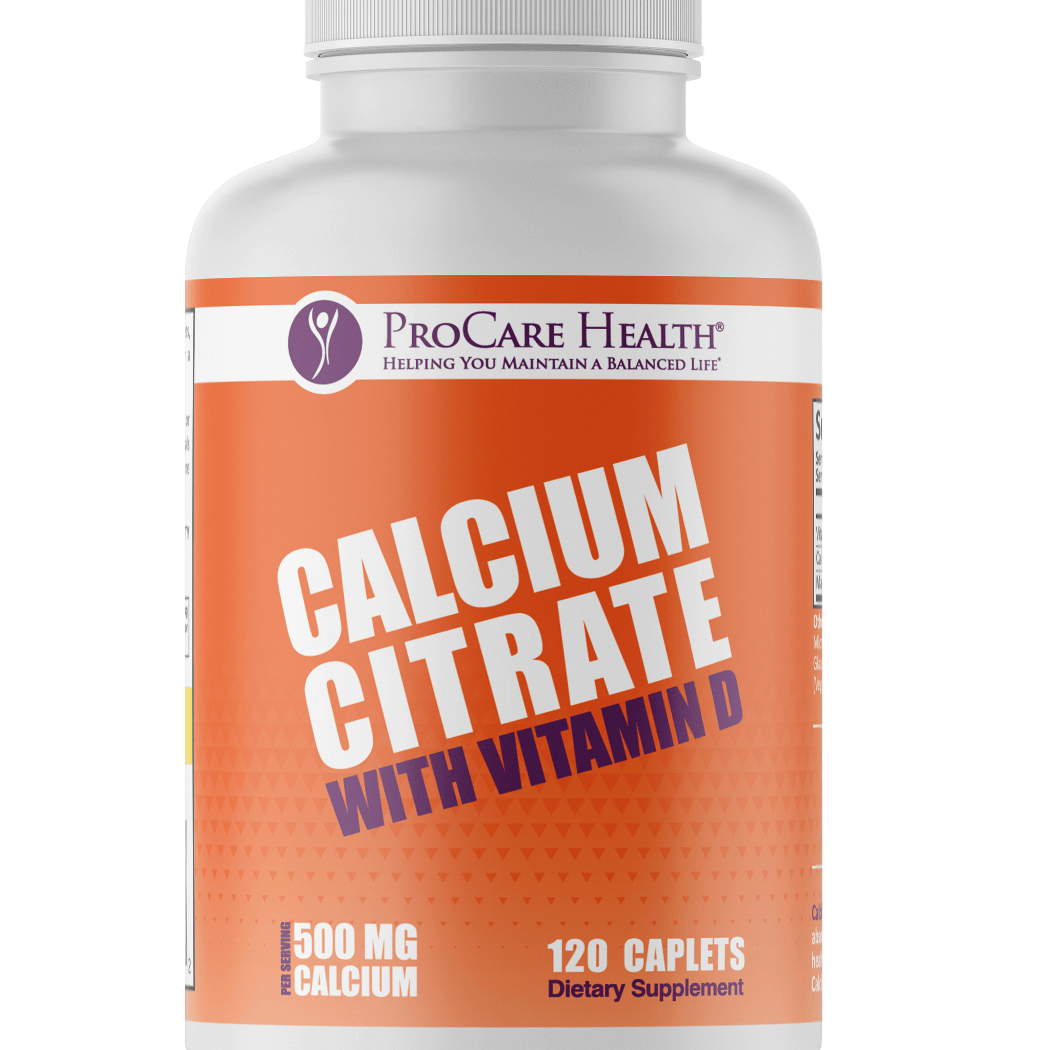 Calcium Citrate | Caplet | 500mg | 120 Count