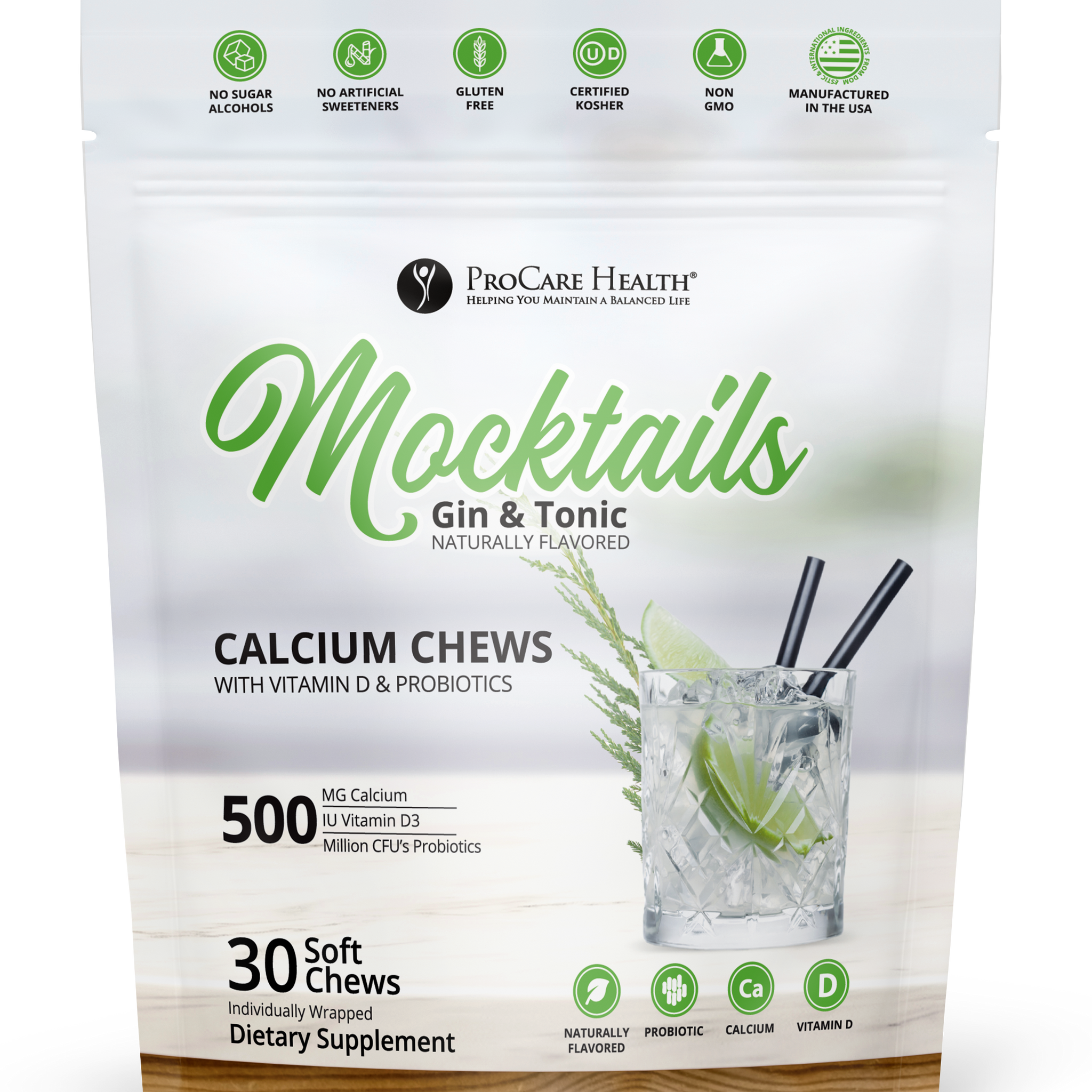 Calcium Soft Chew | Gin and Tonic l 30 Count