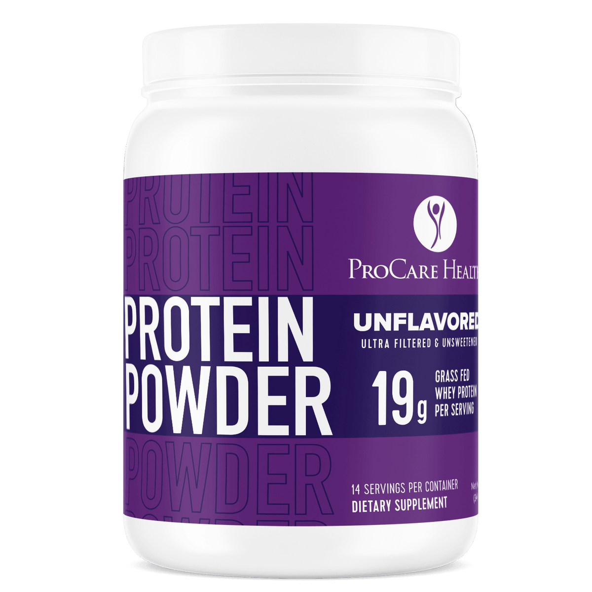 Whey Protein Powder – Unsweetened & Unflavored, ultra-filtered grass-fed whey protein, 19g protein per serving.