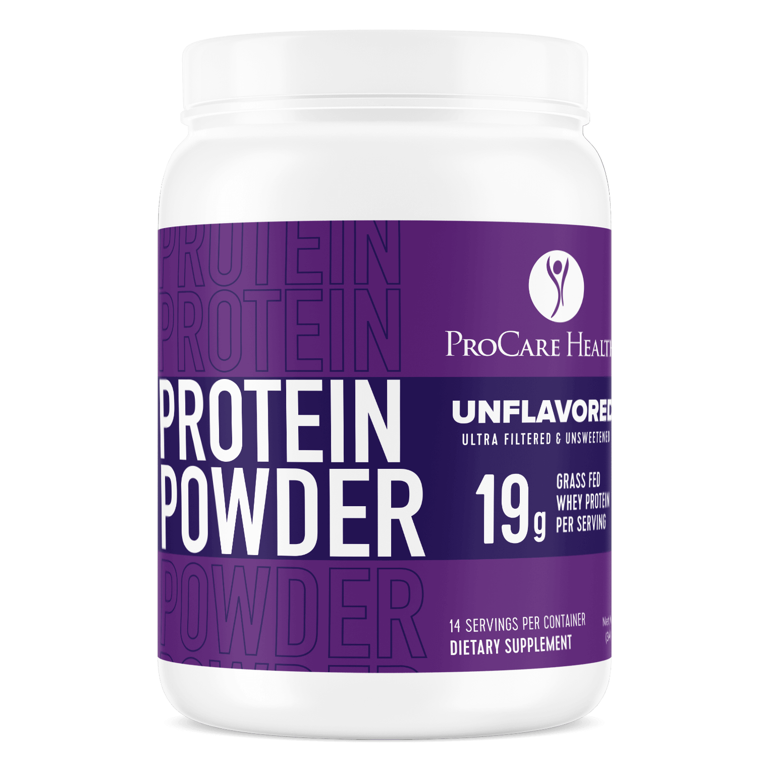 Whey Protein Powder – Unsweetened & Unflavored, ultra-filtered grass-fed whey protein, 19g protein per serving.