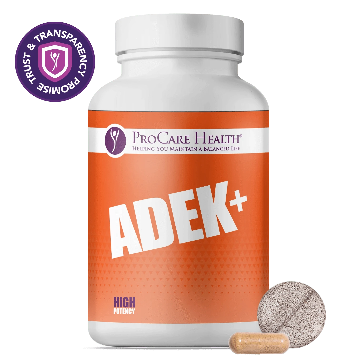 ADEK+ bottle with chewable cap by ProCare Health