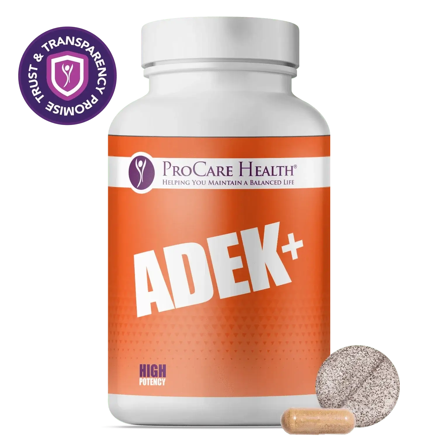 ADEK+ bottle with chewable cap by ProCare Health