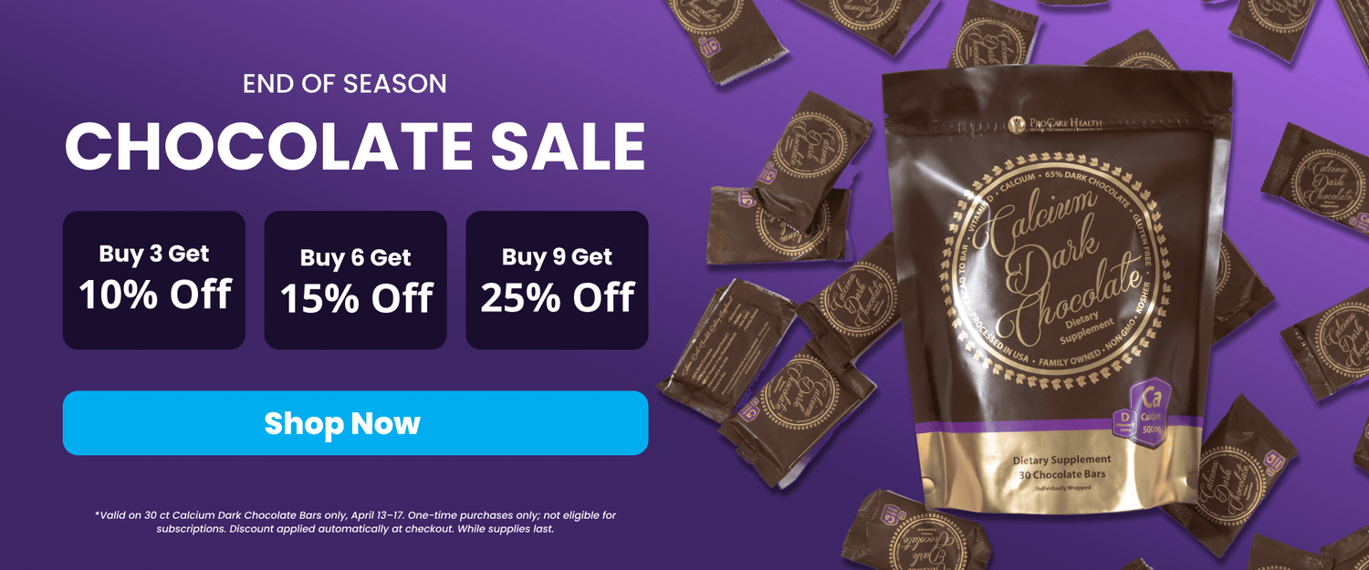 Promotional banner for a chocolate sale with discount information and a 'Shop Now' button on a purple background.
