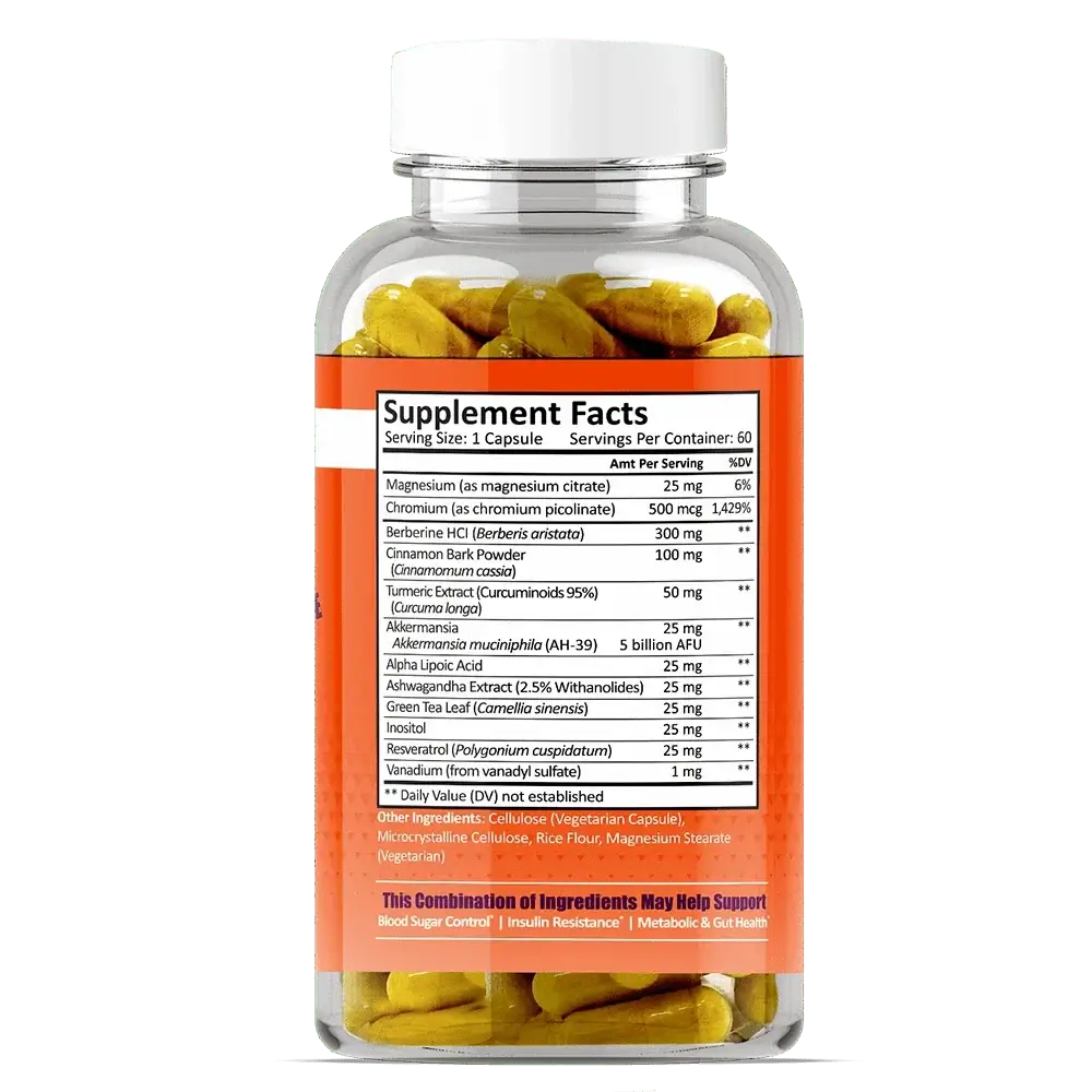 Supplement Facts for Metabolic G3A