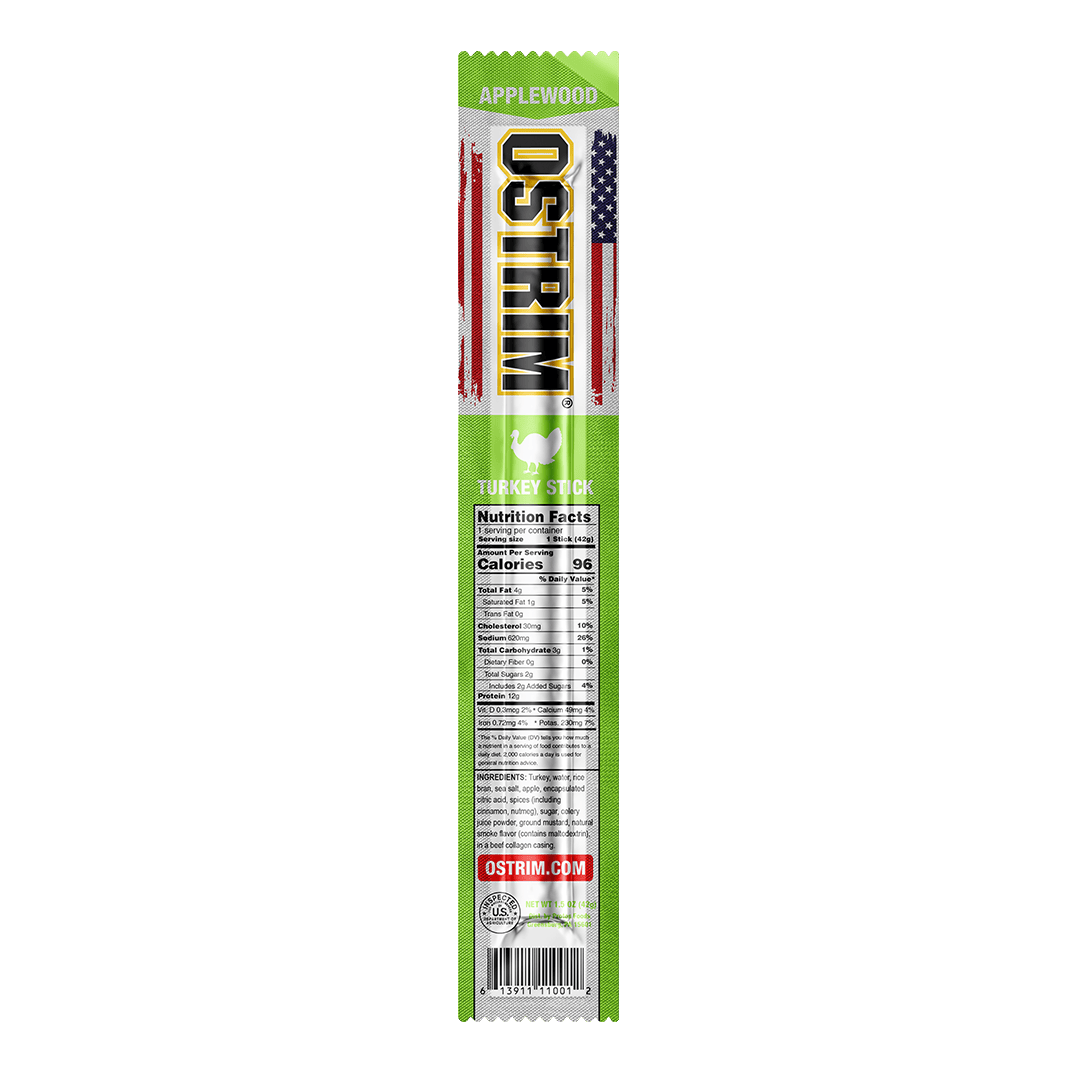 OSTRIM Turkey Applewood snack sticks – stick / label