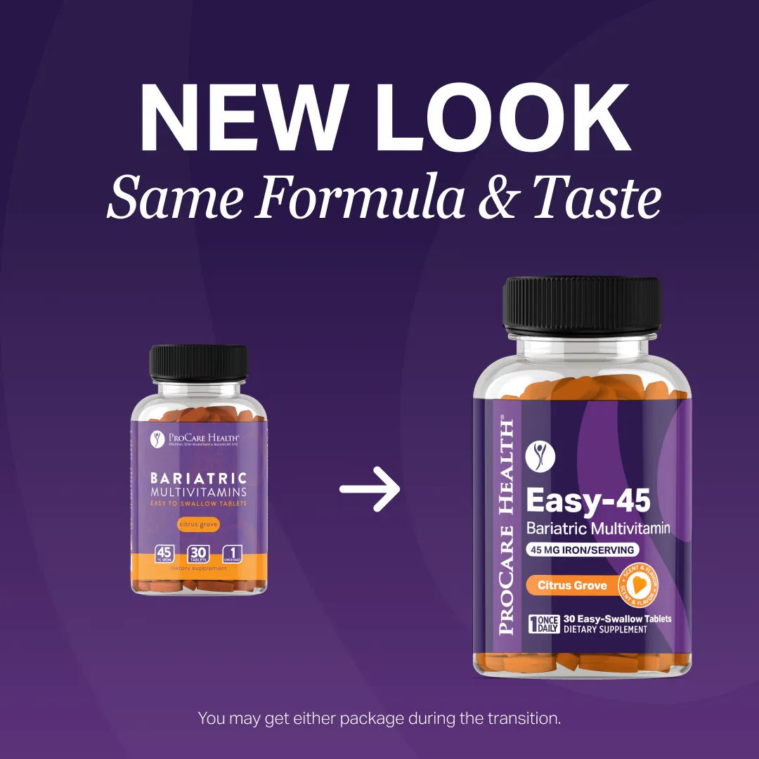 Bariatric Multivitamins with 45mg Iron | Easy-Swallow Citrus Grove