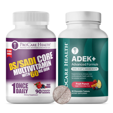 DS/SADI Core Multivitamin & ADEK+ Bundle | Dye-Free Chewable | 90 Count