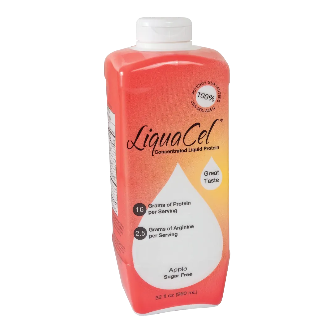 LiquaCel liquid protein 32 oz bottle in Apple flavor