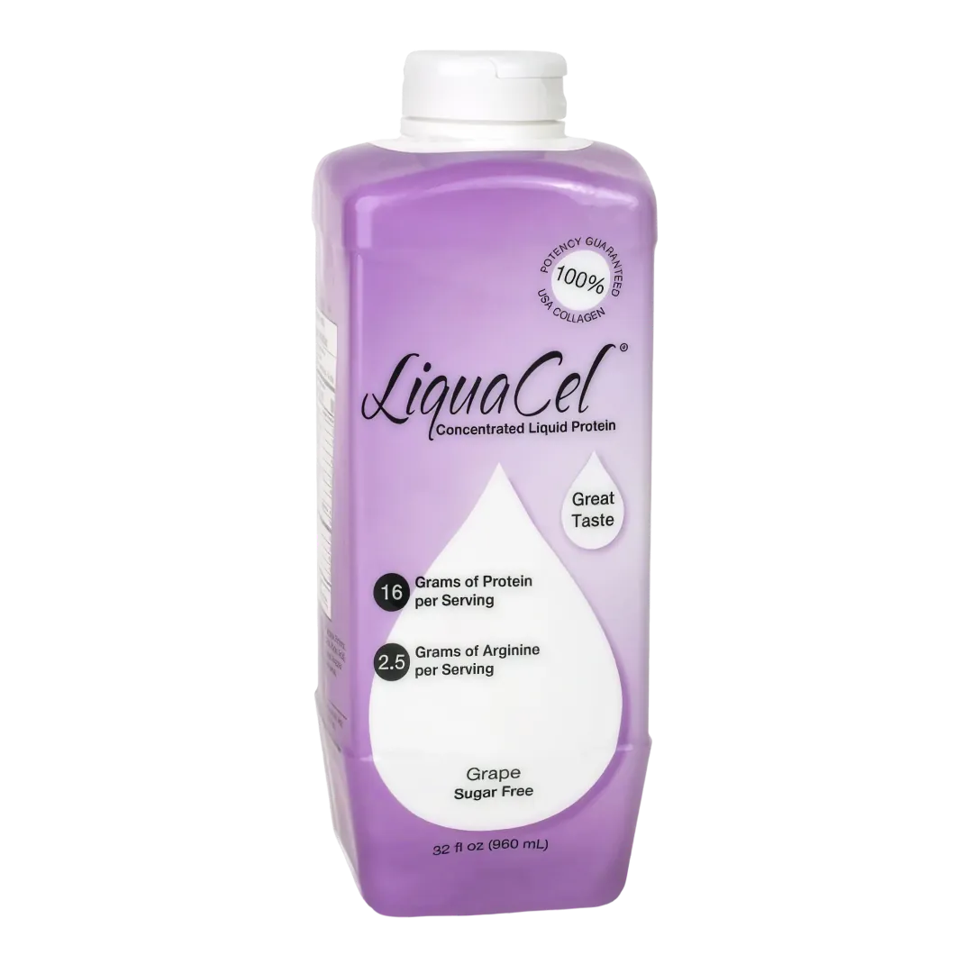 LiquaCel liquid protein 32 oz bottle in Grape flavor