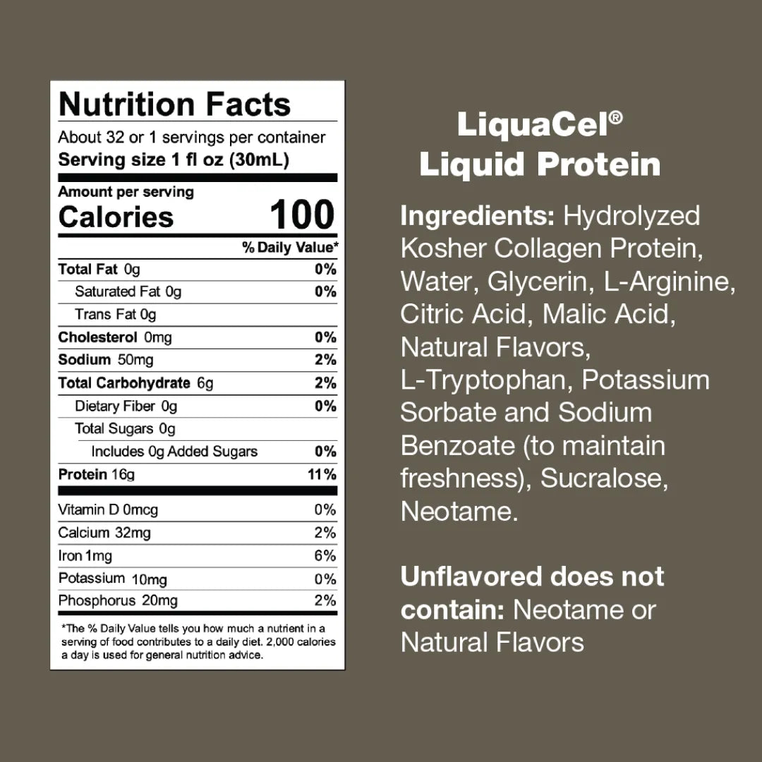 LiquaCel | Single Serving Packet | Grape Supplement Facts