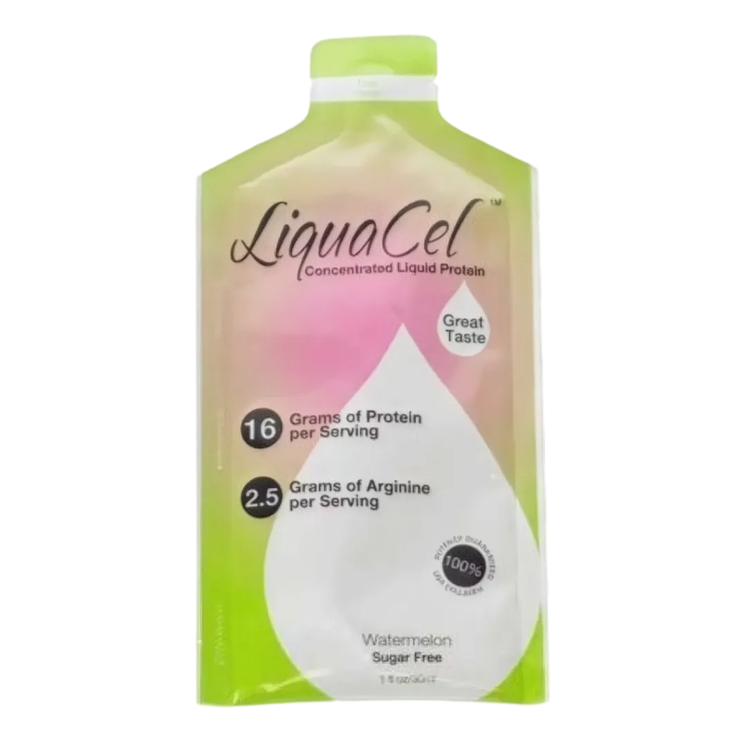 LiquaCel liquid protein single-serve 1 oz packet in Watermelon flavor