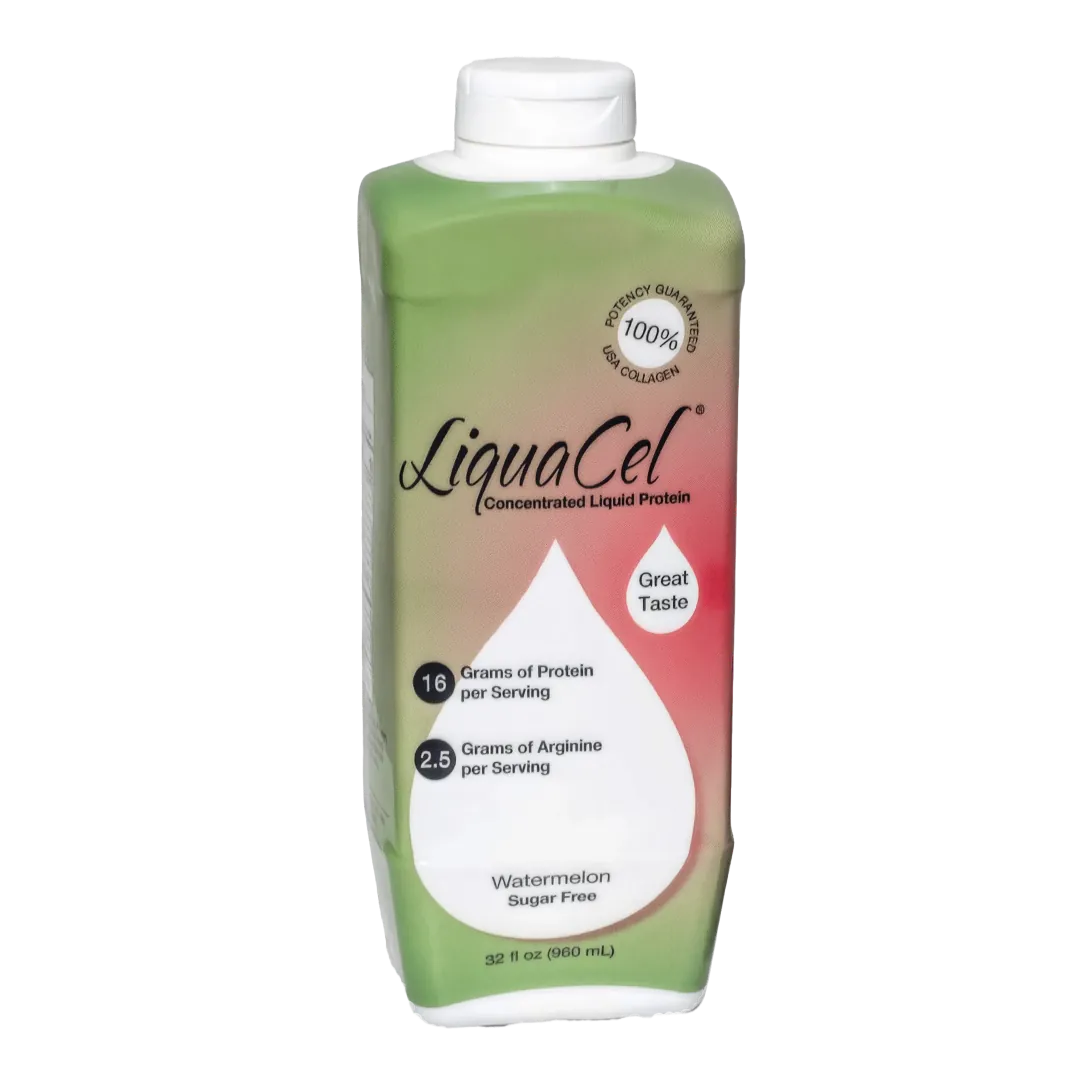 LiquaCel liquid protein 32 oz bottle in Watermelon flavor