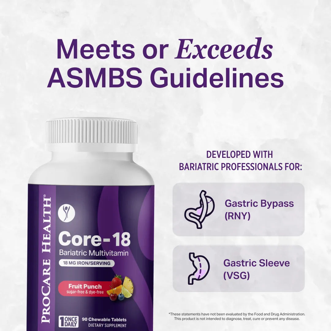 Chewable Bariatric Multivitamins with 18mg Iron - Fruit Punch