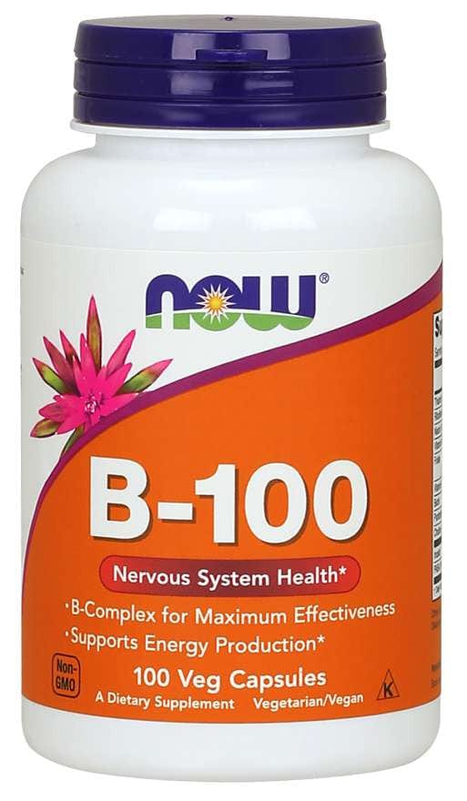 NOW B-100 Vitamin B-Complex for Nervous System Health