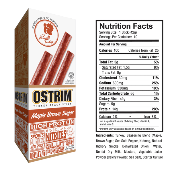 is tobacco gluten free Ostrim Turkey Snack Stick Maple Brown Sugar