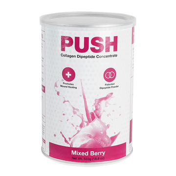 Push | Collagen Dipeptide Concentrate | Mixed Berry | 1 Canister | 72 Servings