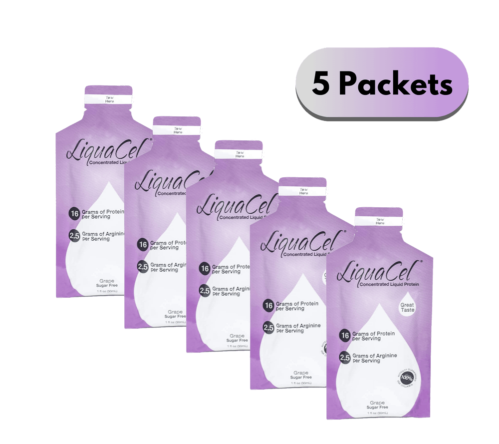 LiquaCel 5-pack Grape Sugar Free protein packets