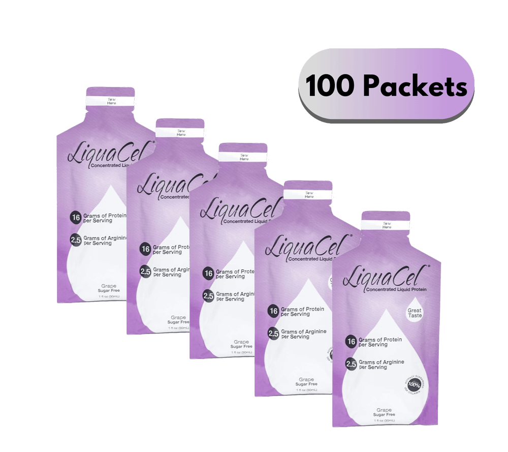 LiquaCel 100 Packets Grape Sugar-Free Protein Supplement