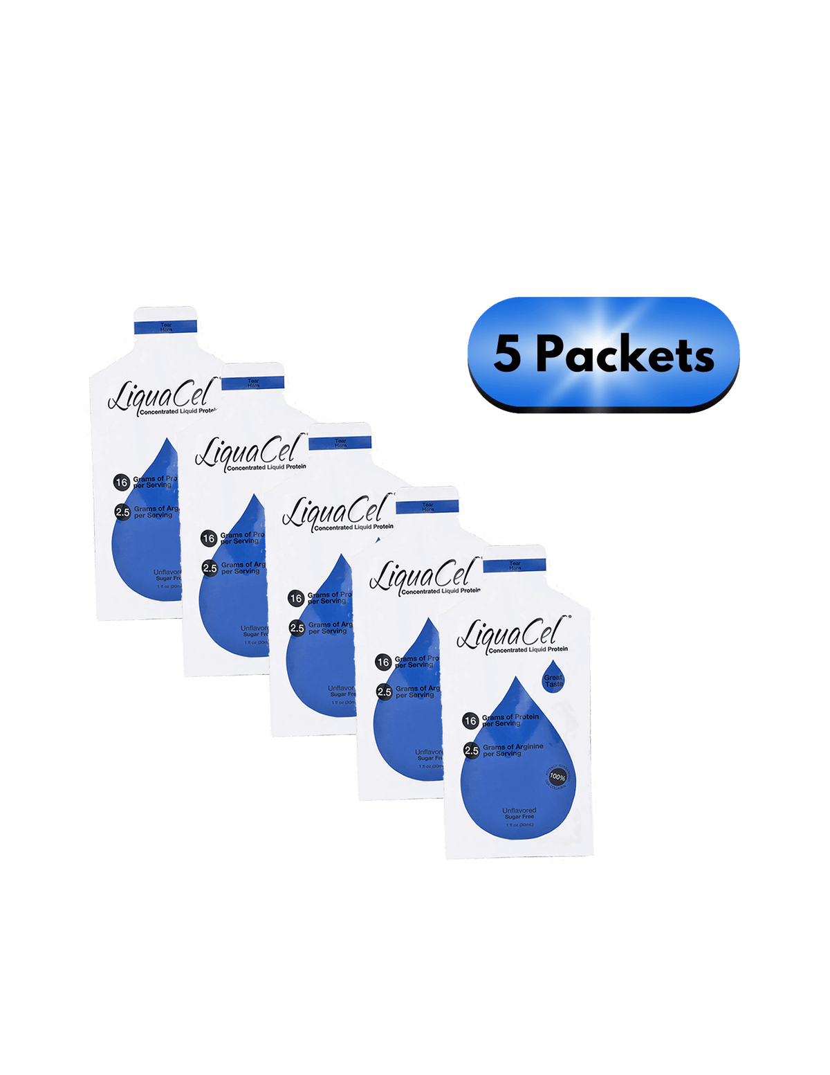 LiquaCel protein packets - 5 count