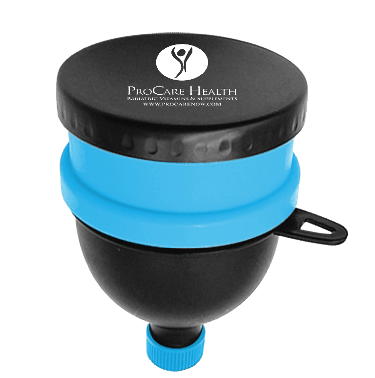 ProCare Health blue funnel for vitamins and supplements