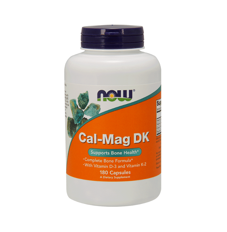 NOW Cal-Mag DK supplement bottle for bone health