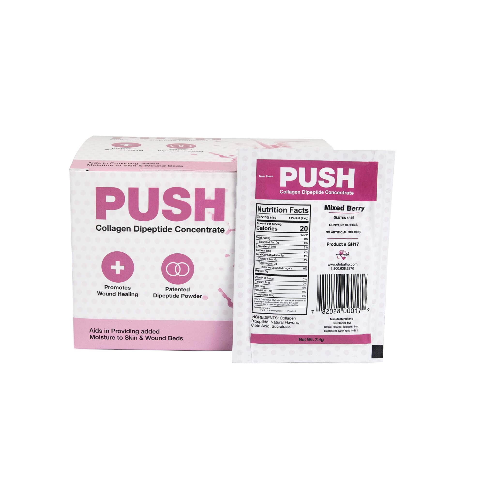 PUSH Mixed Berry Packets - Collagen Dipeptide Concentrate