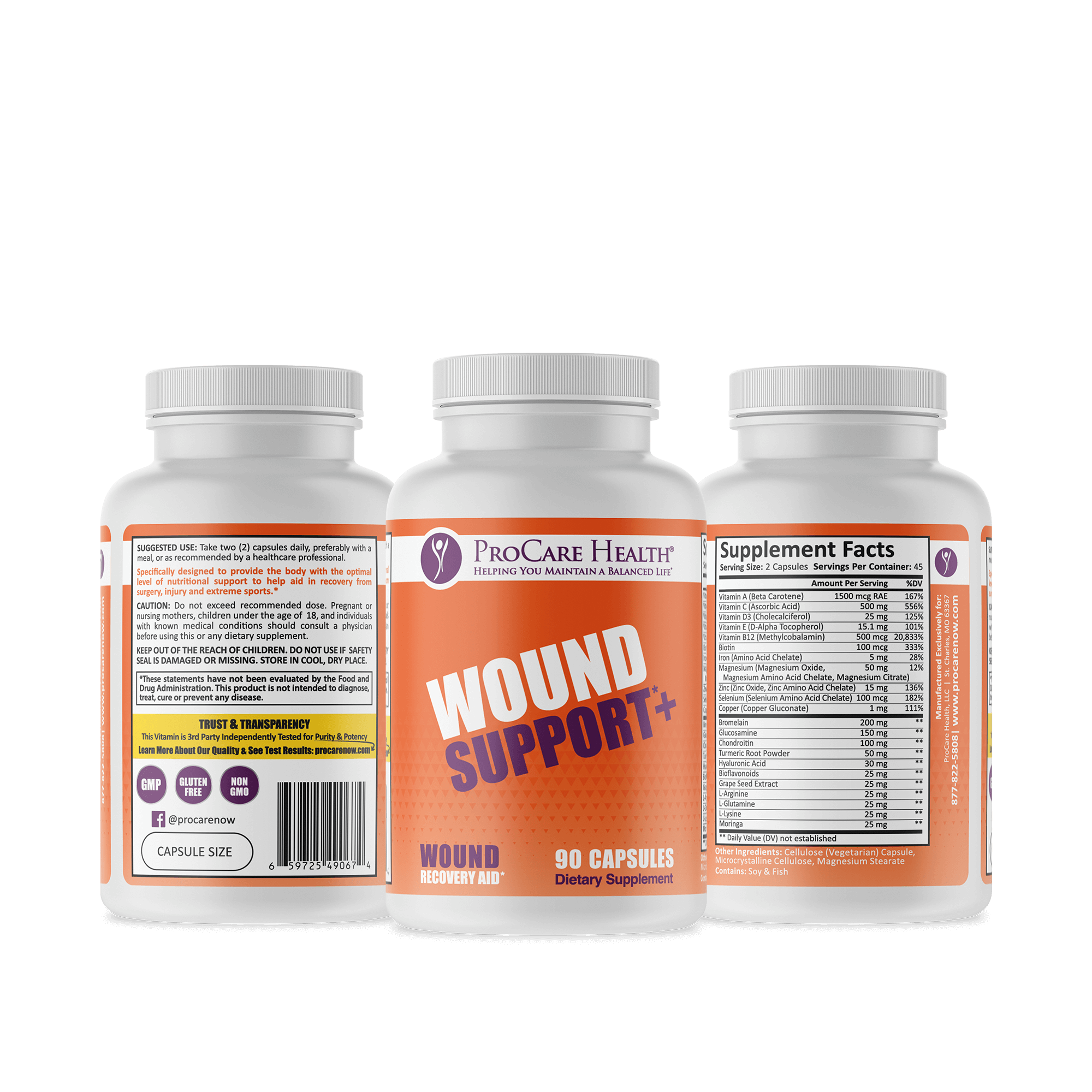 Wound Support+ Veggie Capsule 90 Count
