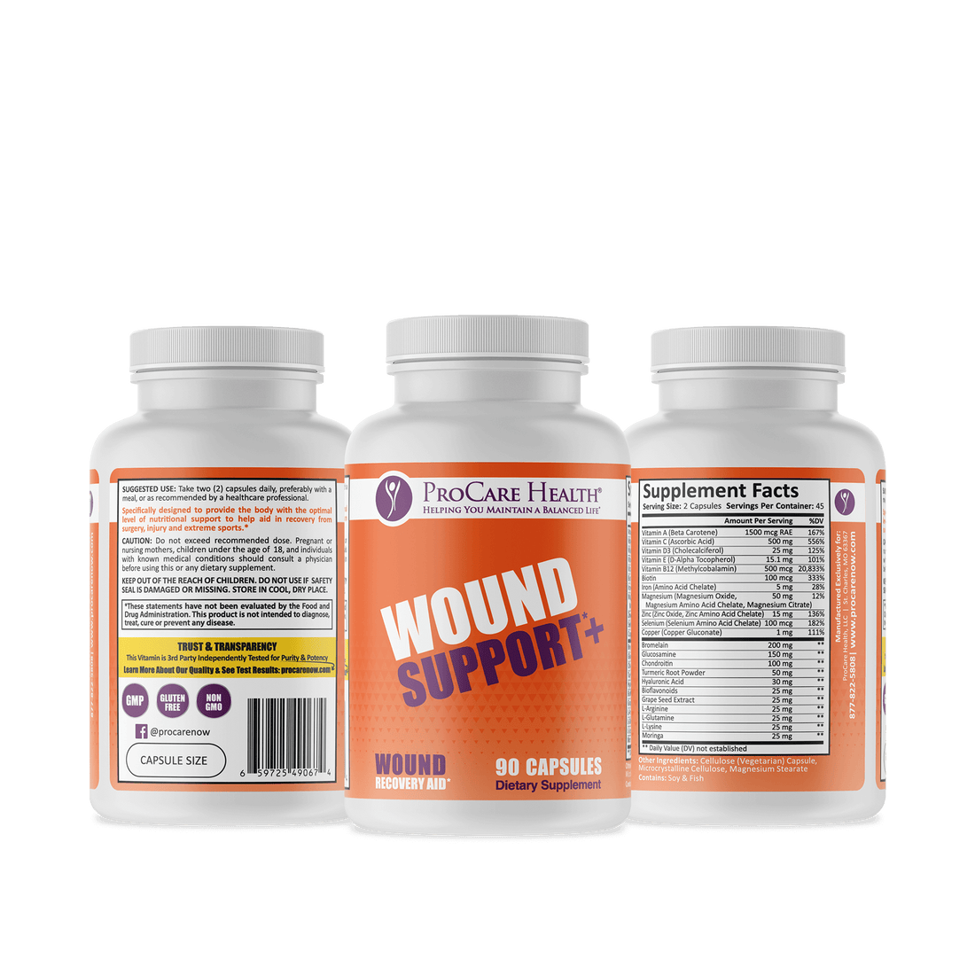 Wound Support+ | Veggie Capsule | 90 Count