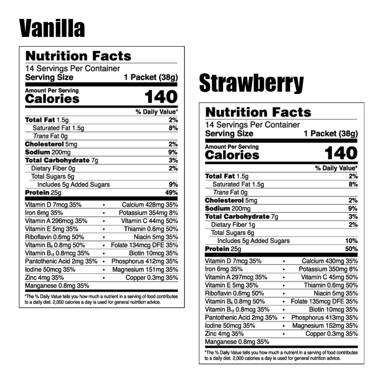 One Packet Z-Pro25 Vanilla Powdered Protein Shake