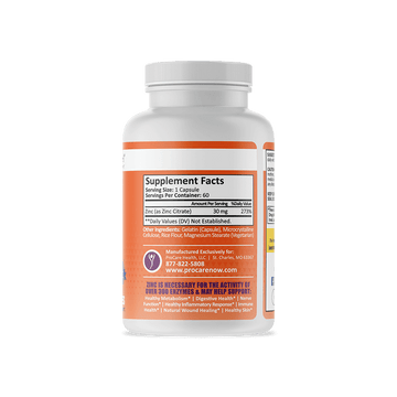 Zinc Citrate | Capsule | 60 Count