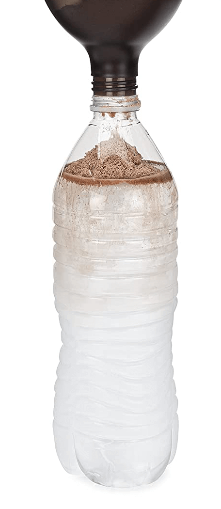 powder filling plastic bottle.