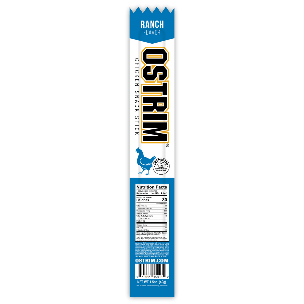 Ostrim Chicken Ranch Snack Stick